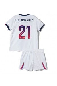 Paris Saint-Germain Lucas Hernandez #21 Babyklær Borte Fotballdrakt til barn 2026-27 Korte ermer (+ Korte bukser)